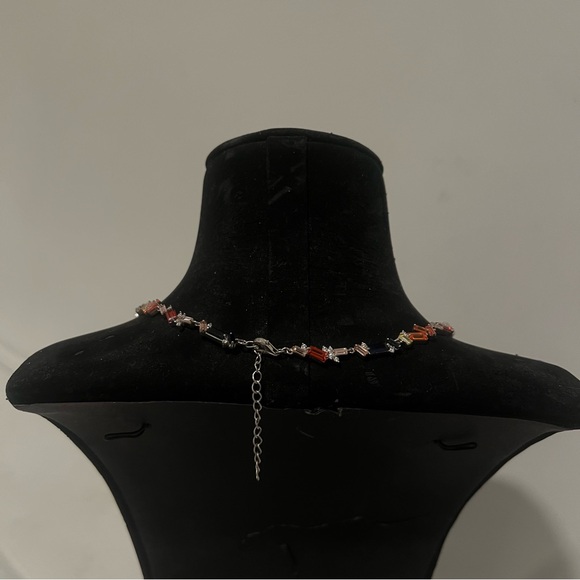 NEW Rainbow Baguette Tennis Necklaces - Picture 5 of 8